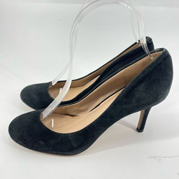 Vince Camuto Womens Suede Pump Shoes Stiletto Heels Slip On Black Size 6.5M - Picture 8 of 13